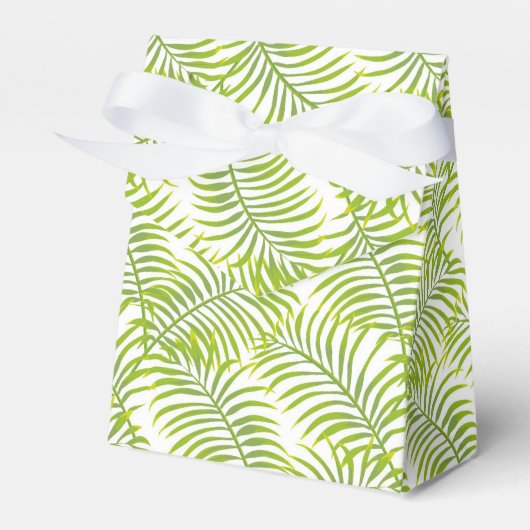 Groene Palm Flamingo geschenkdoos Bedankdoosjes (Voorkant Zijde)
