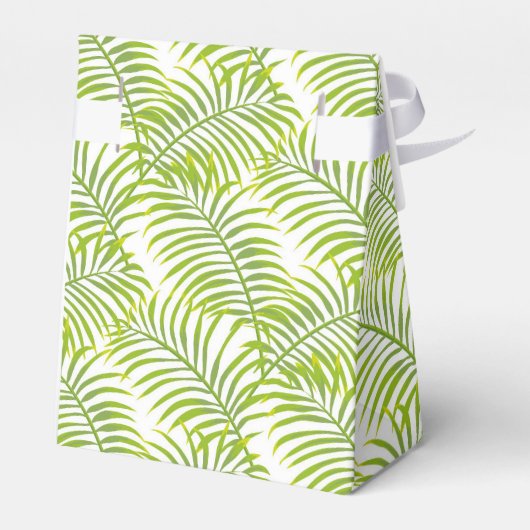 Groene Palm Flamingo geschenkdoos Bedankdoosjes (Achterkant)