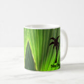 Groene Palm Frond met Palm Tree Koffiemok (Voorkant rechts)