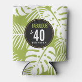 Groene palm laat fantastisch om veertig blikjeskoeler (Voorkant)