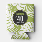 Groene palm laat fantastisch om veertig blikjeskoeler (Achterkant)