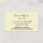 Groene palm laat goud tropisch geel visitekaartje (Achterkant)