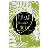 Groene palm laat Oerwoud Pattern Birthday Bedankt Medium Cadeauzakje (Voorkant)