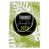 Groene palm laat Oerwoud Pattern Birthday Bedankt Medium Cadeauzakje (Achterkant)