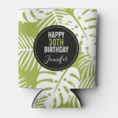 Groene palm laat regenwoud Patroondag Blikjeskoeler (Voorkant)