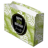 Groene palm laat regenwoud Patroondag Groot Cadeauzakje (Achterkant Gekanteld)