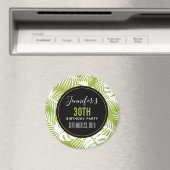 Groene palm laat regenwoud Patroondag Magneet (Insitu (Vaatwasser))