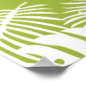 Groene palm laat regenwoud Patroondag Poster (Hoek)