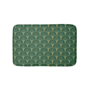 Groene Palm Leaf Art Deco Badmat