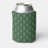 Groene Palm Leaf Art Deco Blikjeskoeler (Blikje Achterkant)