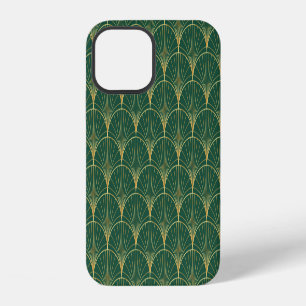 Groene Palm Leaf Art Deco iPhone 12 Hoesje