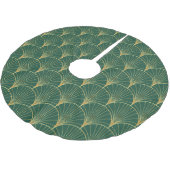 Groene Palm Leaf Art Deco Kerstboom Rok (Gekanteld)