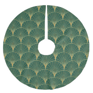 Groene Palm Leaf Art Deco Kerstboom Rok