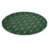 Groene Palm Leaf Art Deco Snijplank (Hoek)
