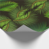 Groene Palm Leaf Patroon inpakpapier (Hoek)