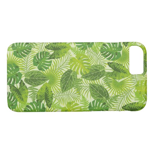 Groene palm Leaf Tropical iPhone Case (Achterkant (Horizontaal))