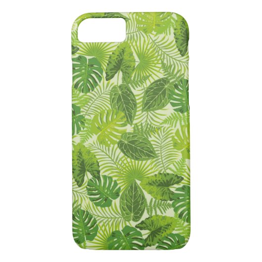 Groene palm Leaf Tropical iPhone Case (Achterkant)