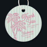 Groene Palm Lente Pastel Strand Bruidsfeestje Bedankjes Labels<br><div class="desc">Zie me in de palmen! Onze Palm Springs Party Collection is een dromerige mix van vintage strandcabana-charme en pastelperfectie. Met zachte strepen, wuivende palmbomen en een vleugje retro glamour brengt deze collectie de magie van een zonnig vakantiegevoel naar je feest. Of je nu een vrijgezellenfeest, bruidsuitnodiging of verjaardagsfeest organiseert, deze...</div>