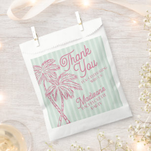 Groene Palm Spring Pastelkleurige Strand Feest Fav Bedankzakje