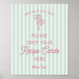 Groene Palm Springs Beach Deel een recept Bruids- Poster