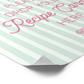Groene Palm Springs Beach Deel een Recept Bruiloft Poster (Hoek)