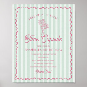 Groene Palm Springs Pastel Beach Time Capsule Poster