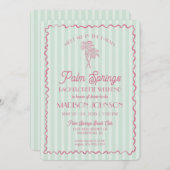 Groene Palm Springs Pastel Strand Bachelorette-fee Kaart (Voorkant / Achterkant)