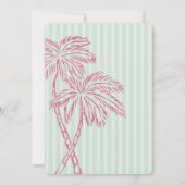 Groene Palm Springs Pastel Strand Bachelorette-fee Kaart (Achterkant)