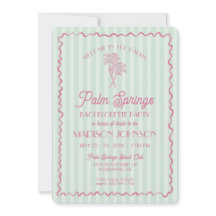 Groene Palm Springs Pastel Strand Bachelorette-fee