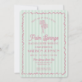 Groene Palm Springs Pastel Strand Meisjesuitje Fee Kaart