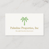 Groene Palm Tree Beach Front Vastgoed Contactkaartje (Voorkant)
