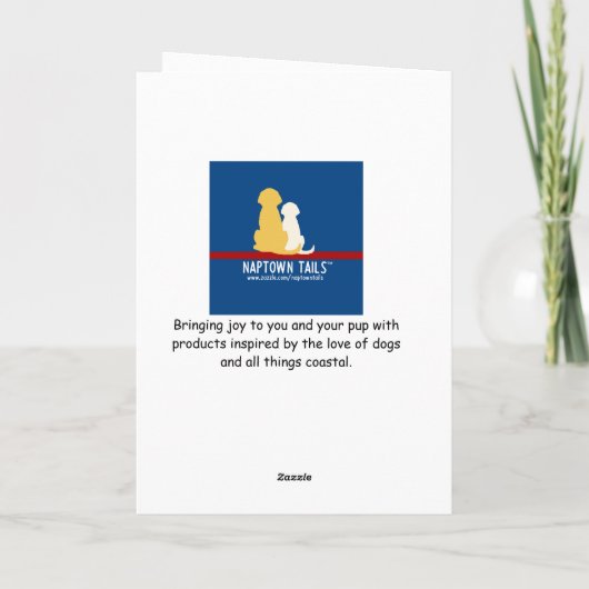 Groene Palm Tree Island Black Dog Dank u Kaarten (Achterkant)