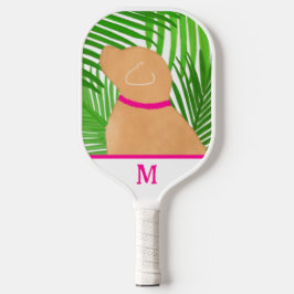Groene Palm Tree Island Hond Pickleball Paddle