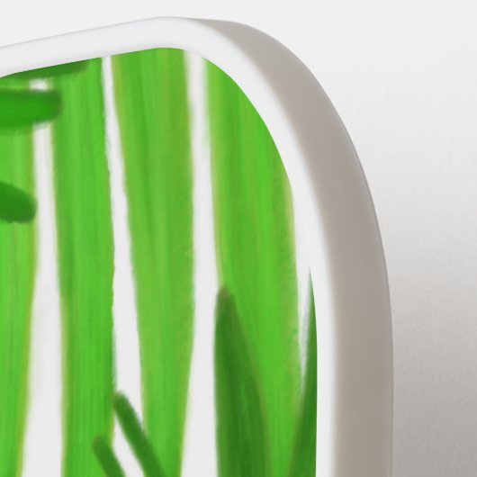 Groene Palm Tree Island Zwarte Hond Pickleball Pad Pickleball Paddle (Links Detail)