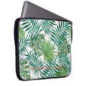 Groene palm Tropische Leaves trendy Laptop Sleeve (Voorkant Rechts)