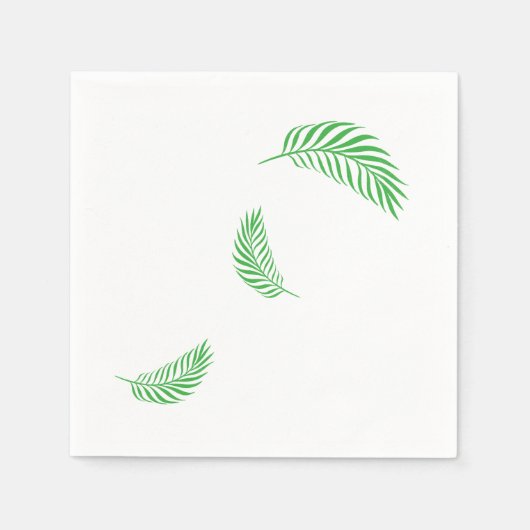 Groene palm/varens servet (Voorkant)