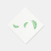 Groene palm/varens servet (Hoek)