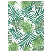 Groene palm verliet trendy klassieke moderne klembord (Achterkant)