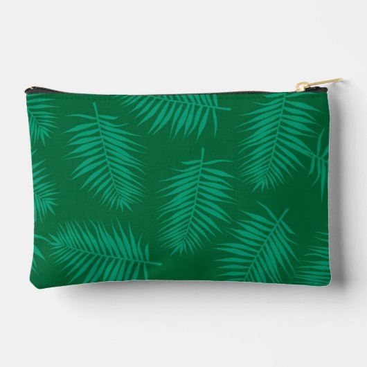 Groene palmbladeren accessoiretas etui (Achterkant)