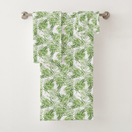 Groene palmbladeren bad handdoek (Insitu)