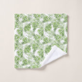 Groene palmbladeren bad handdoek (Wasdoekje)
