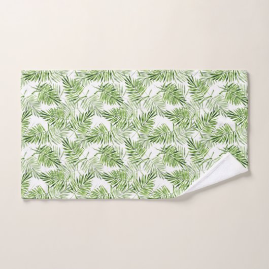 Groene palmbladeren bad handdoek (Handdoek)
