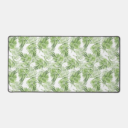 Groene palmbladeren bureaumat (Voorkant)