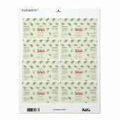 Groene palmbladeren Cosmetica Druppelflesetiket Etiket (Full Sheet)