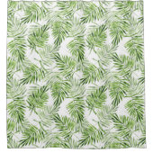 Groene palmbladeren douchegordijn (Voorkant)