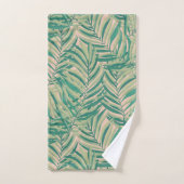 Groene palmbladeren esthetisch bad handdoek (Handdoek)