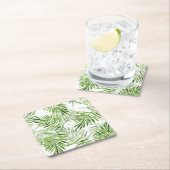 Groene palmbladeren kartonnen onderzetters (Insitu)