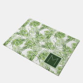 Groene palmbladeren | Monogram Deurmat (Schuin)
