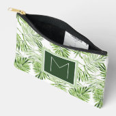 Groene palmbladeren | Monogram Etui (Open)