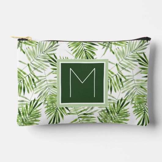 Groene palmbladeren | Monogram Etui (Voorkant)